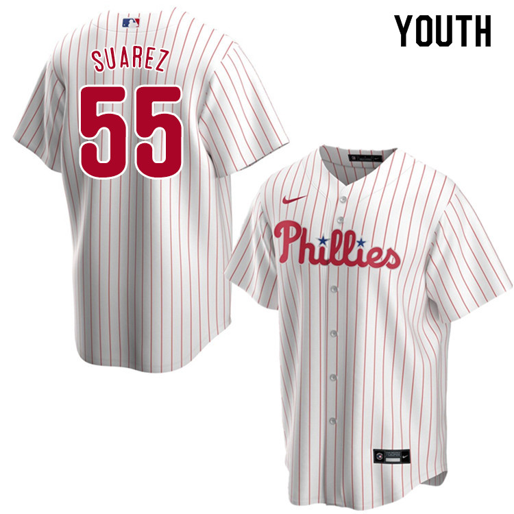 Nike Youth #55 Ranger Suarez Philadelphia Phillies Baseball Jerseys Sale-White